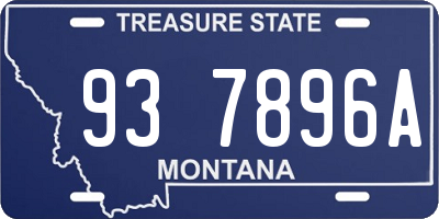 MT license plate 937896A