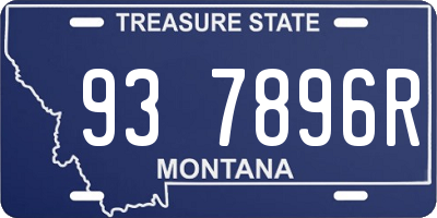 MT license plate 937896R