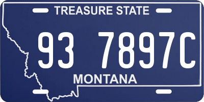 MT license plate 937897C