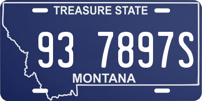 MT license plate 937897S