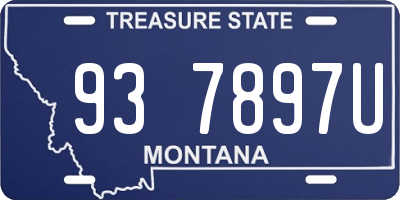 MT license plate 937897U