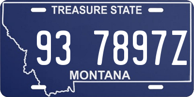 MT license plate 937897Z
