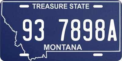 MT license plate 937898A
