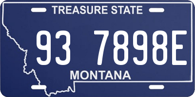 MT license plate 937898E