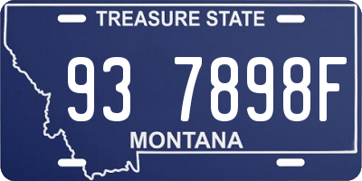 MT license plate 937898F
