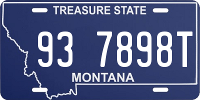 MT license plate 937898T