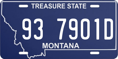 MT license plate 937901D