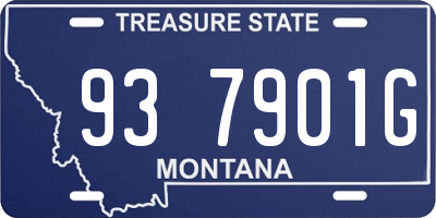 MT license plate 937901G