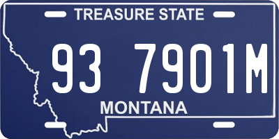 MT license plate 937901M
