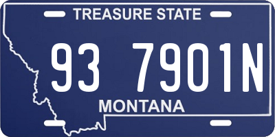 MT license plate 937901N