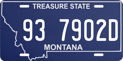 MT license plate 937902D