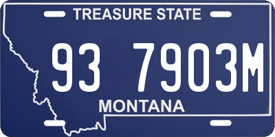 MT license plate 937903M
