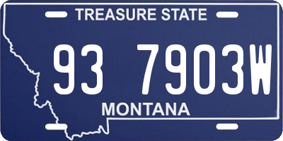 MT license plate 937903W
