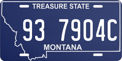MT license plate 937904C