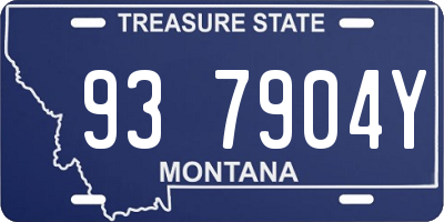 MT license plate 937904Y