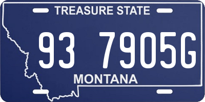 MT license plate 937905G