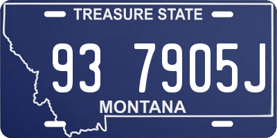 MT license plate 937905J