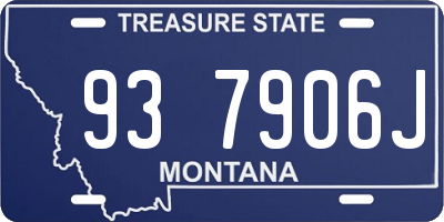 MT license plate 937906J