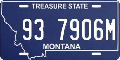 MT license plate 937906M