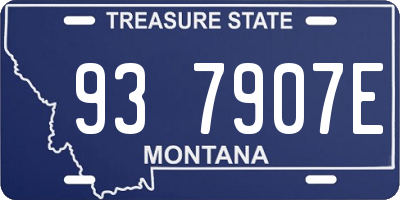 MT license plate 937907E