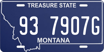 MT license plate 937907G