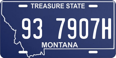MT license plate 937907H