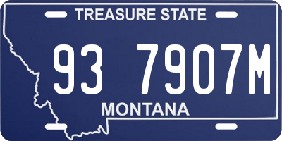 MT license plate 937907M