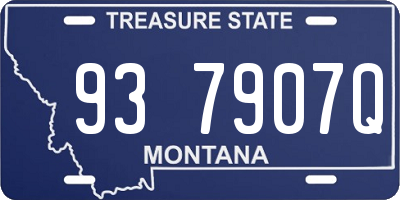 MT license plate 937907Q