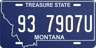 MT license plate 937907U