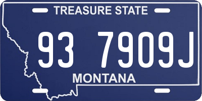 MT license plate 937909J