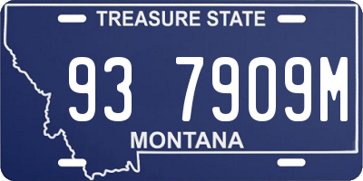 MT license plate 937909M