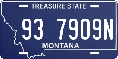 MT license plate 937909N