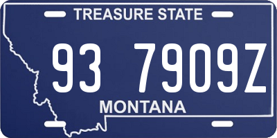 MT license plate 937909Z