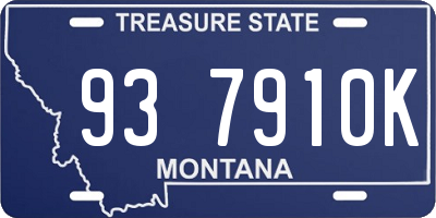 MT license plate 937910K