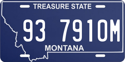 MT license plate 937910M