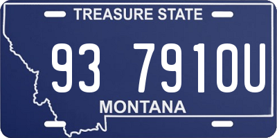 MT license plate 937910U