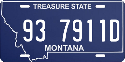 MT license plate 937911D