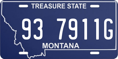 MT license plate 937911G