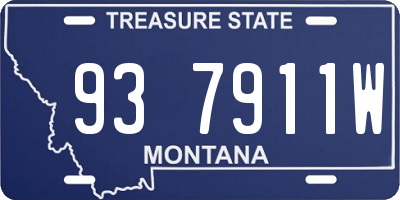 MT license plate 937911W