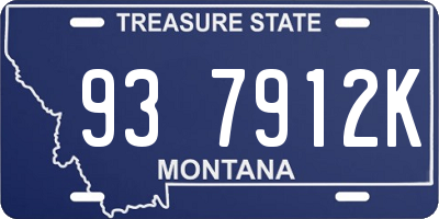 MT license plate 937912K