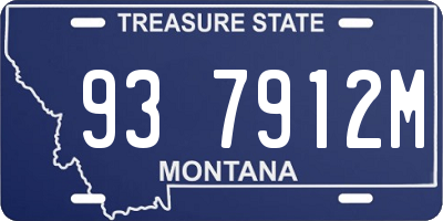 MT license plate 937912M