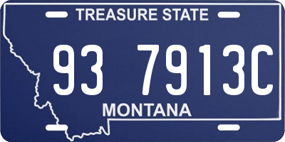 MT license plate 937913C