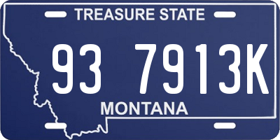 MT license plate 937913K