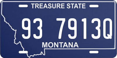 MT license plate 937913Q