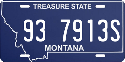 MT license plate 937913S