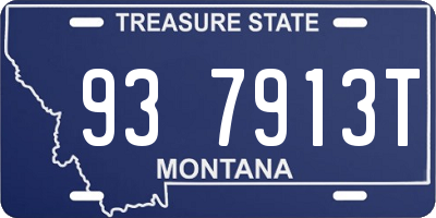 MT license plate 937913T