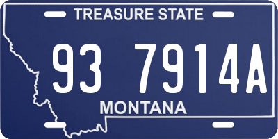 MT license plate 937914A