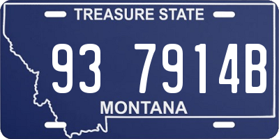 MT license plate 937914B