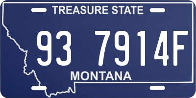 MT license plate 937914F