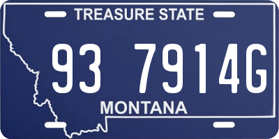 MT license plate 937914G